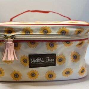 Matilda Jane Sunflower Train Case – Cosmetic or Travel Bag EUC